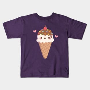 Cute Ice Cream With Rainbow Sprinkles Kids T-Shirt